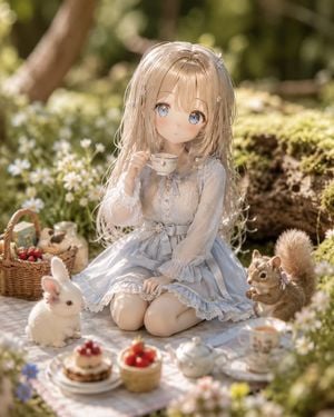 Miniature Forest Tea Party Doll preview