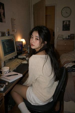 Retro Y2K Computer Workspace Portrait preview