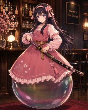 Anime Bubble Samurai in Bar Lounge preview