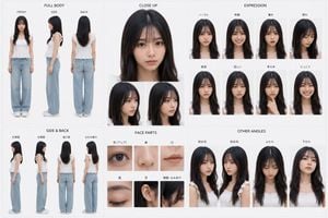Photoreal Character Reference Sheet preview