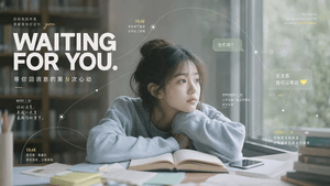 Waiting For You Study Portrait Poster preview