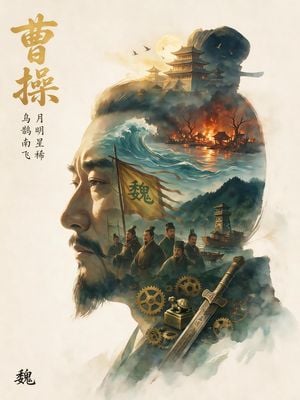 Epic Cao Cao Silhouette Poster preview