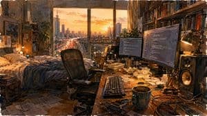 Sunset Programmer Bedroom Studio preview