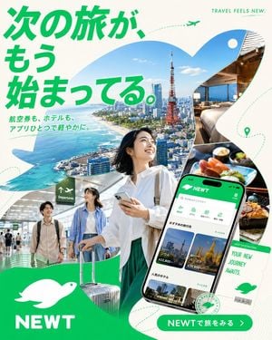 Japanese NEWT Travel App Poster preview