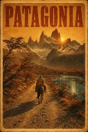 Vintage Patagonia Travel Poster preview