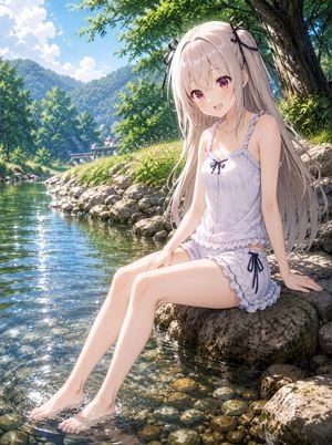 Anime Girl by Mountain Stream preview