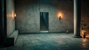 Ancient Torchlit Stone Antechamber preview