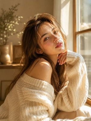 Dreamy Sunlit Window Portrait preview
