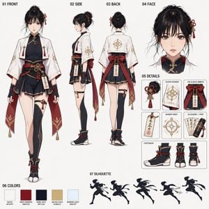 Japanese Fantasy Kekkai-shi Character Sheet preview