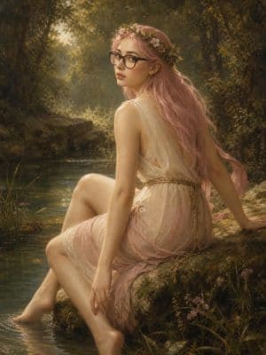 Bouguereau Nymph With Pink Hair preview