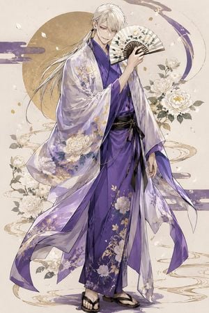 Elegant Purple Kimono Man preview