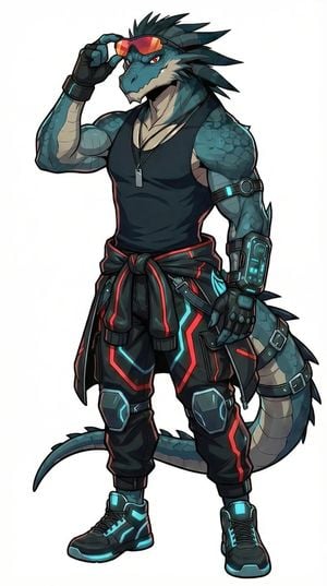 Cyberpunk Dragon Warrior Character preview