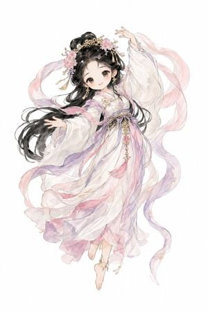 Watercolor Hanfu Celestial Princess preview