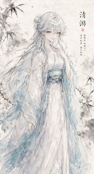 Ink Wash Hanfu Character Portrait preview