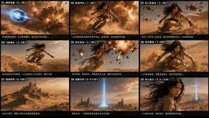 Desert Sci-Fi Action Storyboard preview
