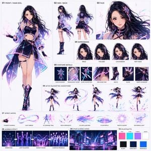 Neon Idol Style Sheet Generator preview