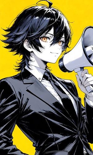 Anime Suit Character with Megaphone preview
