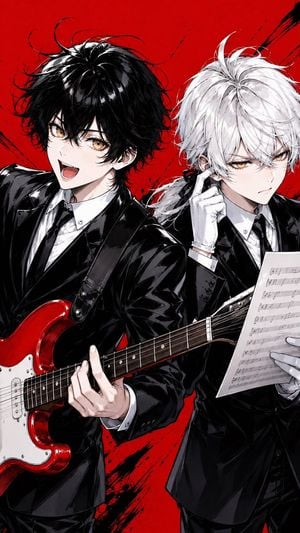 Anime Rock Duo with Guitar and Sheet Music preview