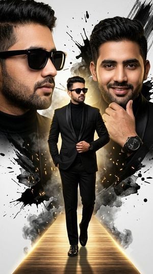 South Asian Male Cinematic Fashion Poster preview