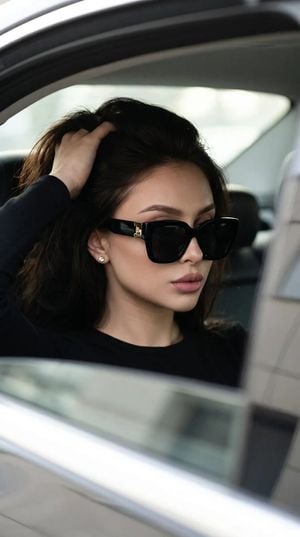 High-fashion Candid Portrait in Luxury Car preview