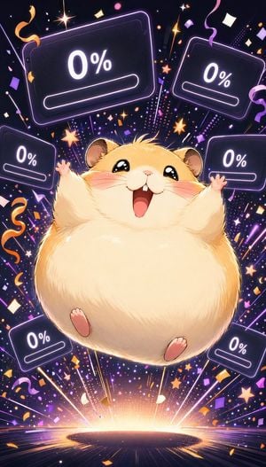 Cute Hamster 0% Celebration preview