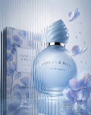 Minimalist Blue Perfume Advertisement preview
