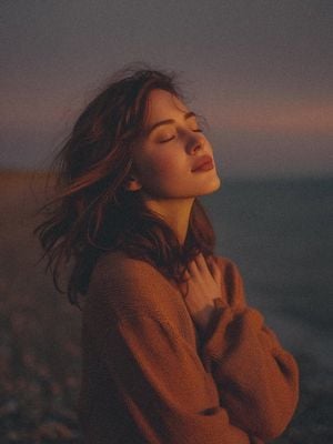 Cinematic Golden Hour Beach Portrait preview
