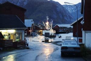 Rainy Norwegian Fjord Harbor preview