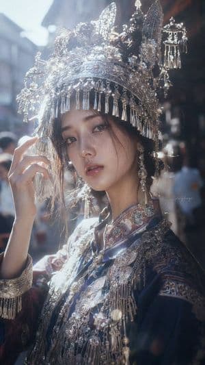 Ornate Silver Headdress Portrait preview