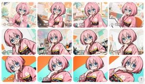 Anime Girl Generation Grid preview