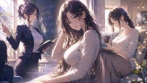 Three-Scene Anime Teacher Portrait preview