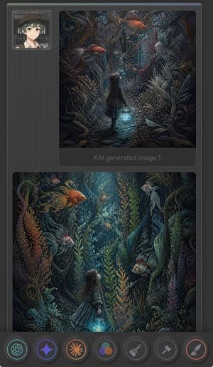 Dark Fantasy AI Gallery UI preview