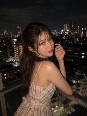 Urban Night Balcony Portrait preview