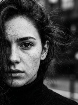 High Contrast Cinematic Face Portrait preview