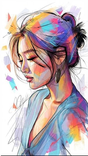 Contemporary Mixed-Media Portrait Art preview
