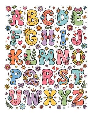 Retro 1970s Alphabet Graphic Design preview