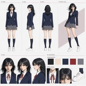 Anime Character Sheet Reference Prompt preview