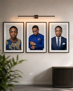 Luxury Three-Portrait Gallery Wall preview
