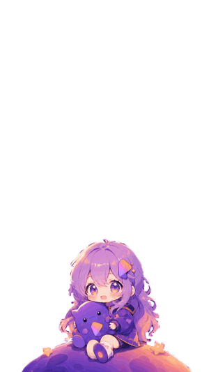 Chibi Purple Space Girl preview
