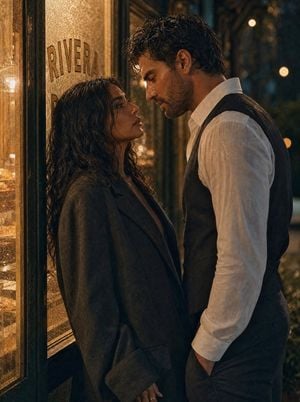 Rainy Café Romance Portrait preview