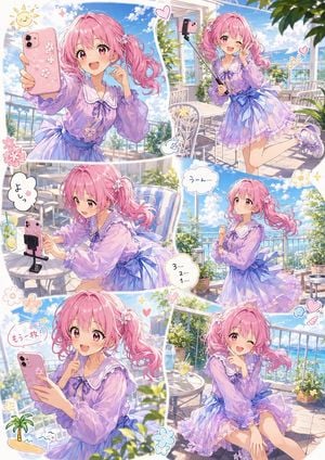 Pastel Manga Selfie Collage preview