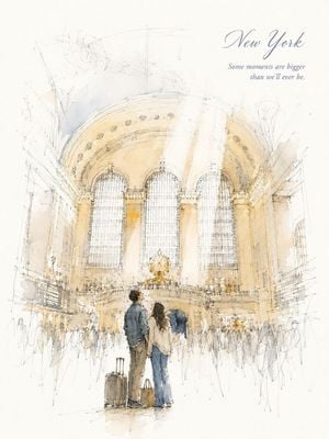 Minimalist Watercolor Urban Sketch preview