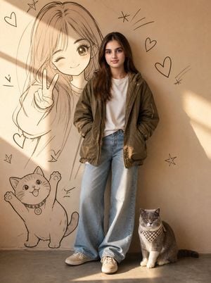 Real Girl in Anime Mural Room preview