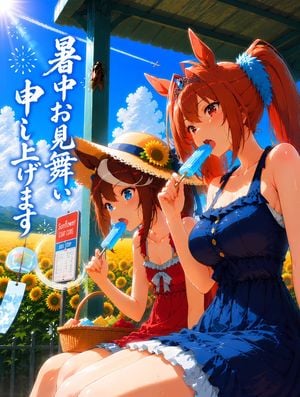Summer Horse Girls at Bus Stop preview