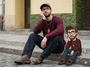 Urban Street Mixed Media Portrait preview