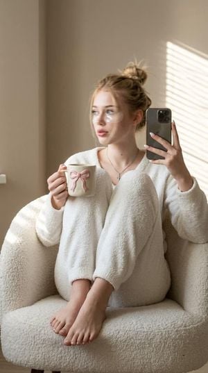 Morning Mirror Selfie Candid preview