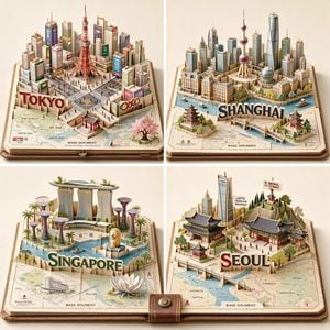 Miniature Pop-up Book City Diorama preview