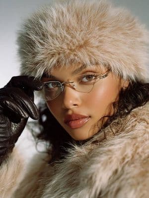 Nineties Fashion Fur Hat Portrait preview