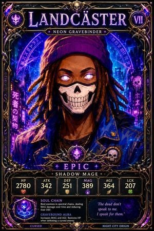 Neon Gravebinder Fantasy Card preview