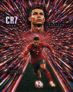 CR7 Portugal Starburst Poster preview